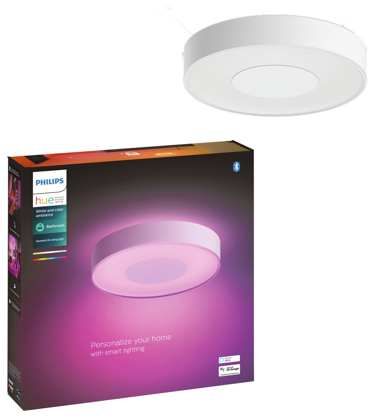 Philips Hue Xamento Medium Ceiling Light - White