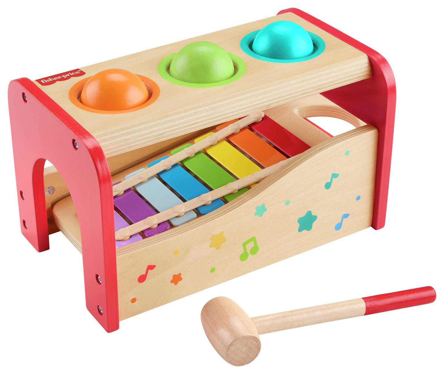 Fisher-Price wooden Pound & Tap Bench & Xylophone music toy