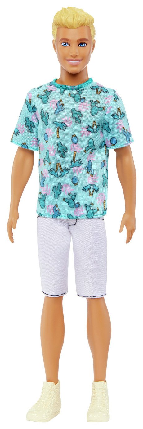 Barbie Ken Fashionistas Doll, Blonde with Cactus Tee - 32cm