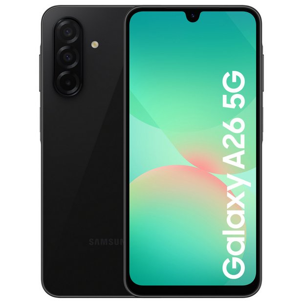 SIM Free Samsung Galaxy A26 5G 256GB AI Mobile Phone - Black