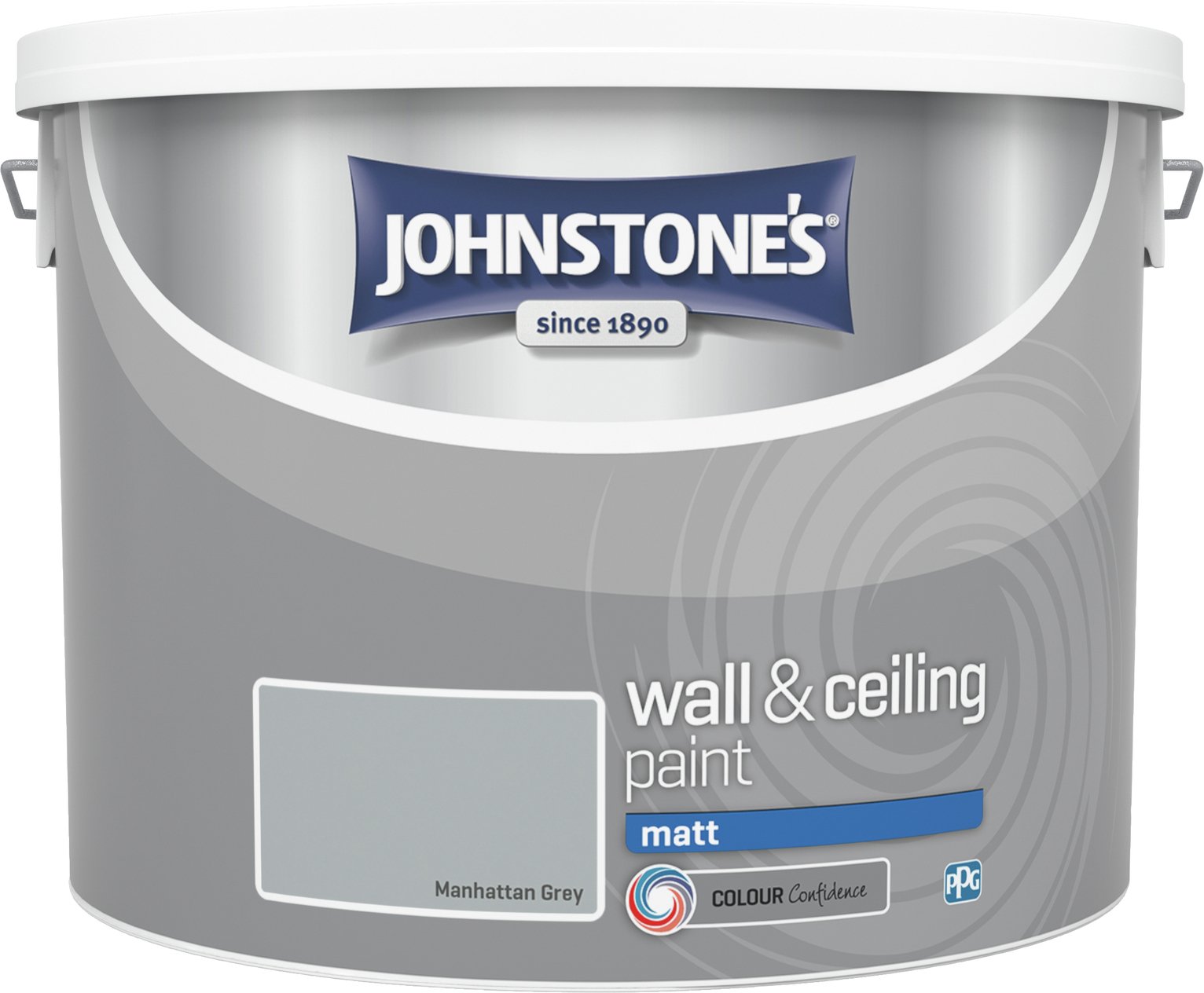 Johnstone's Wall & Ceiling Matt Paint - Manhattan Grey - 10L