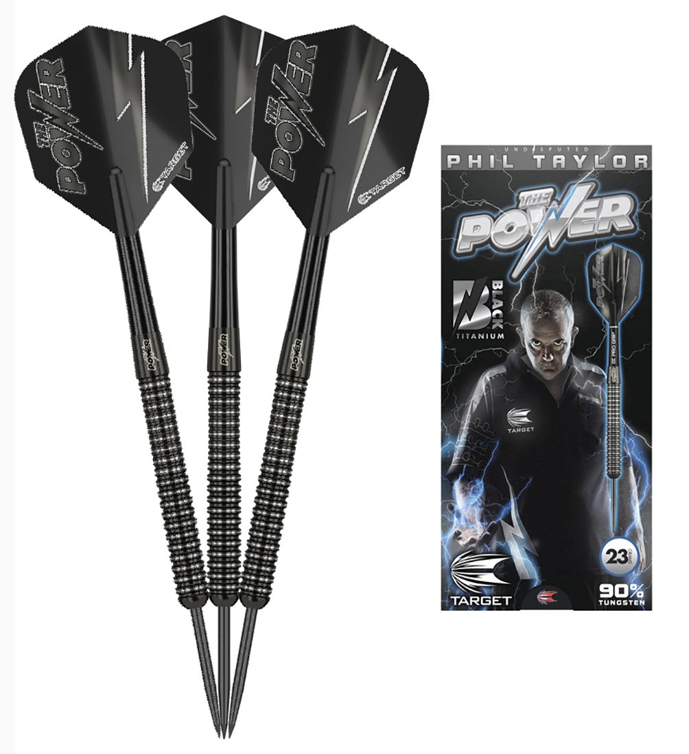 Phil Taylor Power 23g 90% Black Edition Tungsten Darts