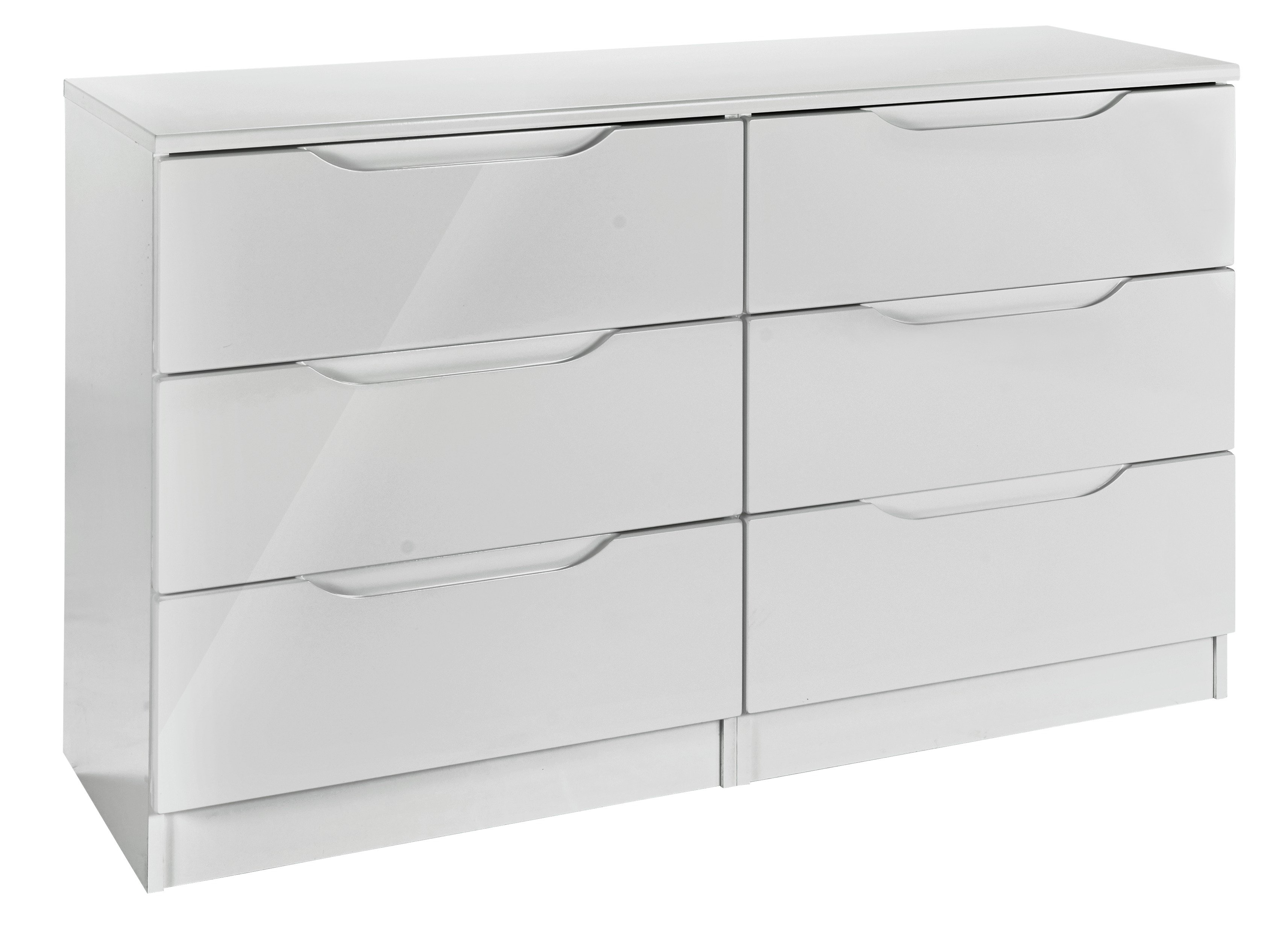 Legato 6 Drawer Chest - Grey Gloss
