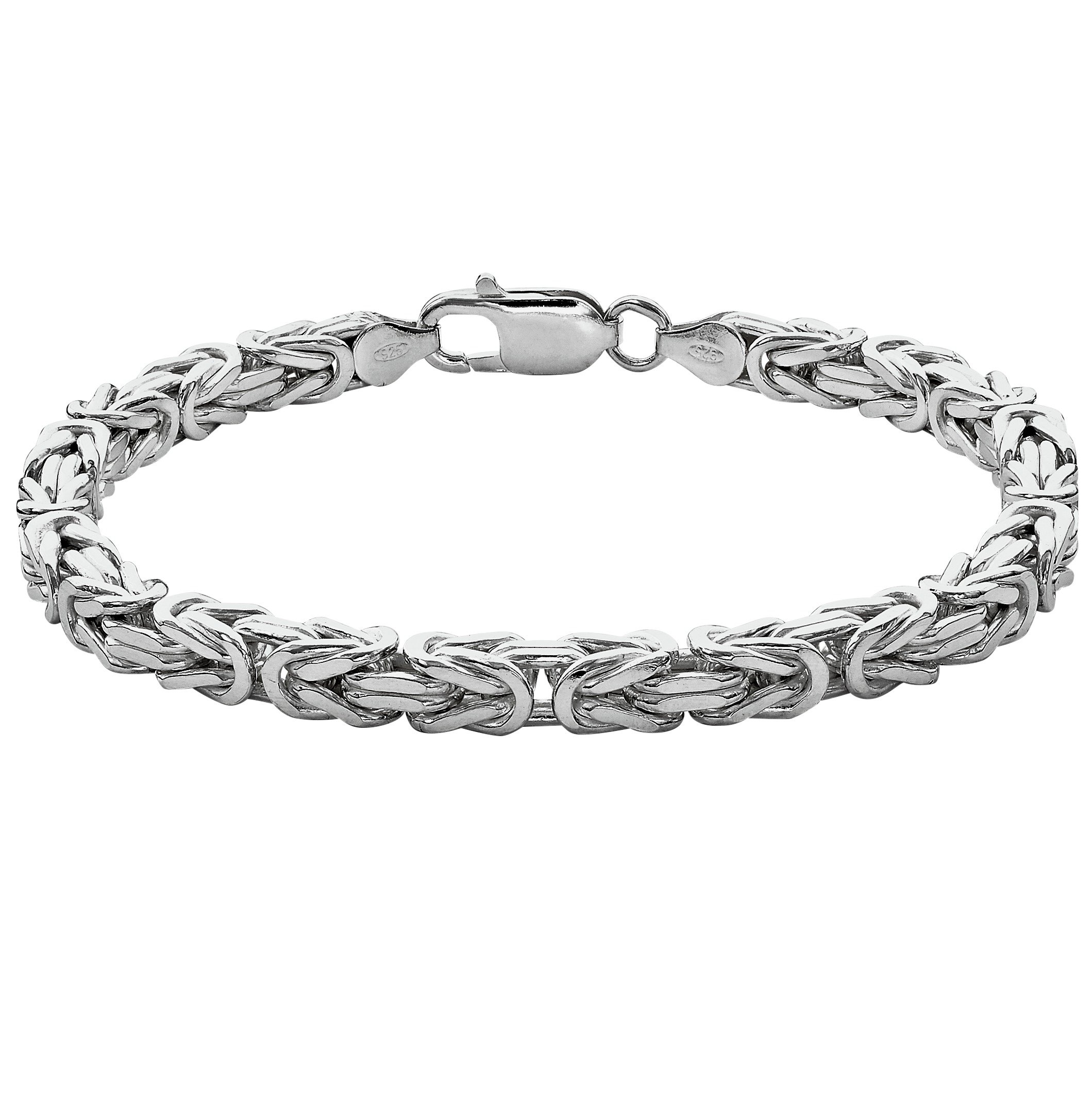 Revere Italian Sterling Silver Square Byzantine Bracelet