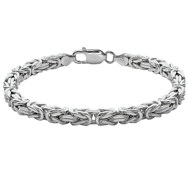 Solid silver deals bracelets argos