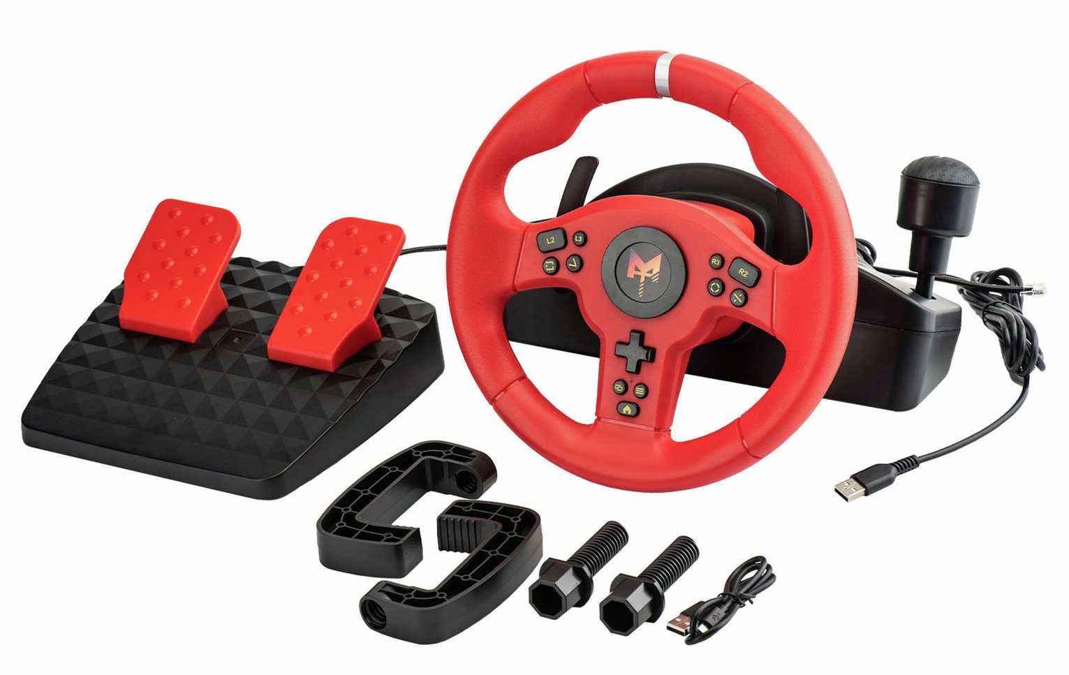 Maxx Tech Arcade Racing Wheel Kit For Switch 2, PS, Xbox, PC