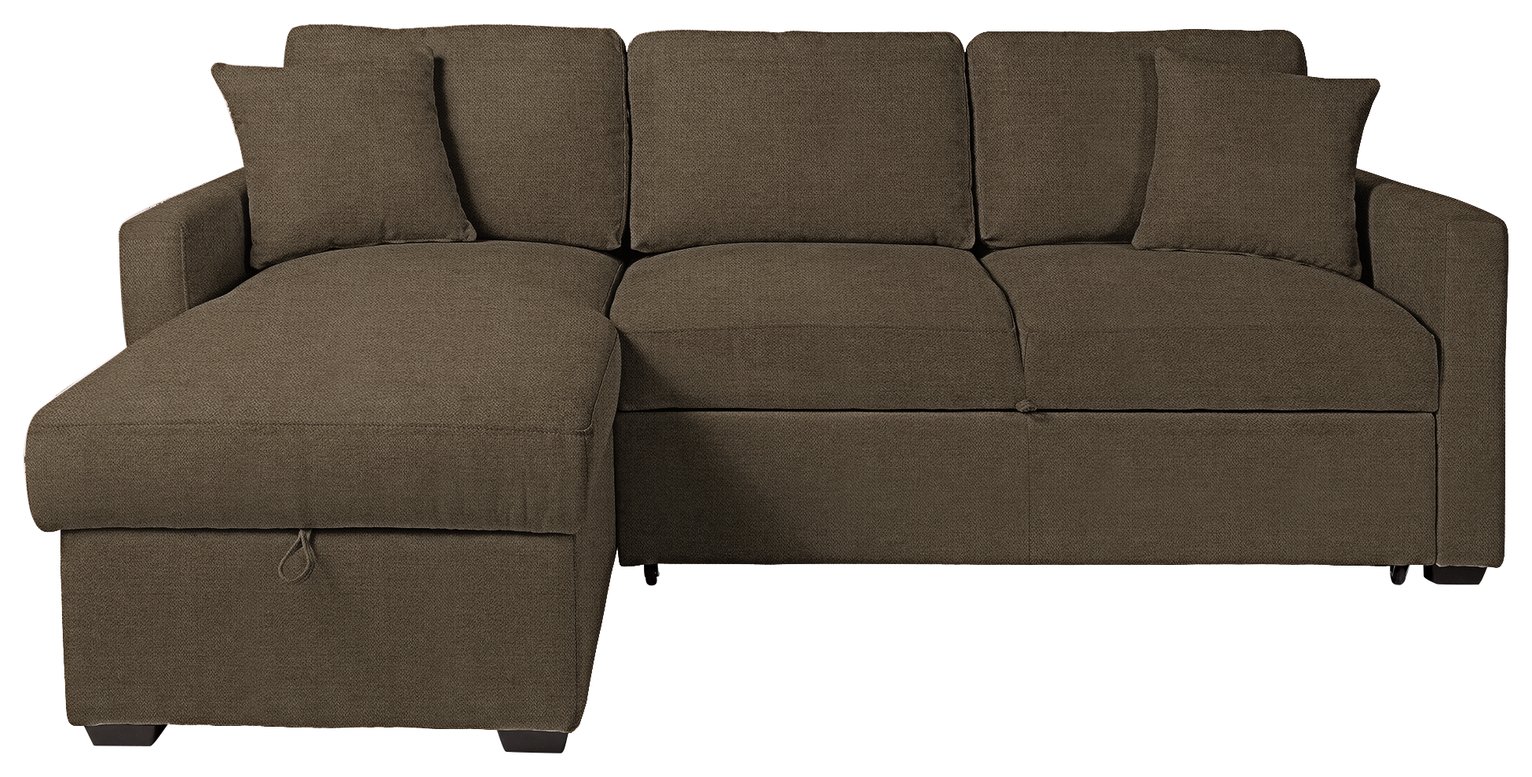 Habitat Reagan Fabric Left Hand Chaise Corner Sofa Bed