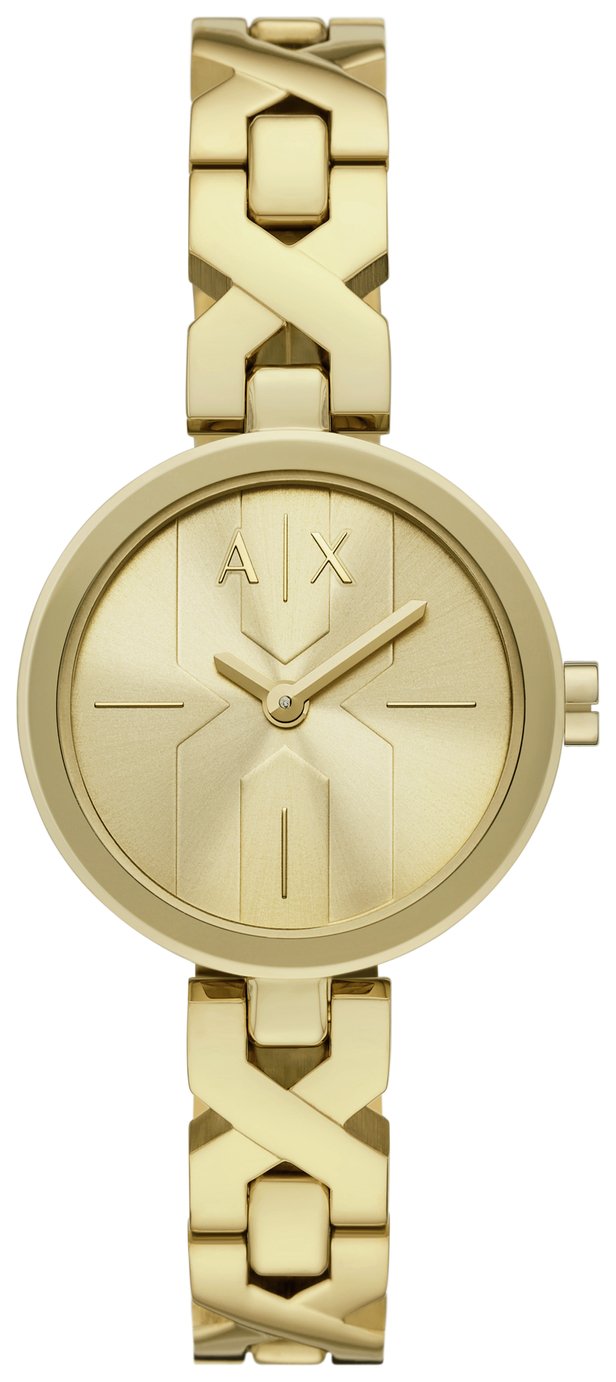 Armani Exchange Ladies Gold Stainless Steel Bracelet Watch