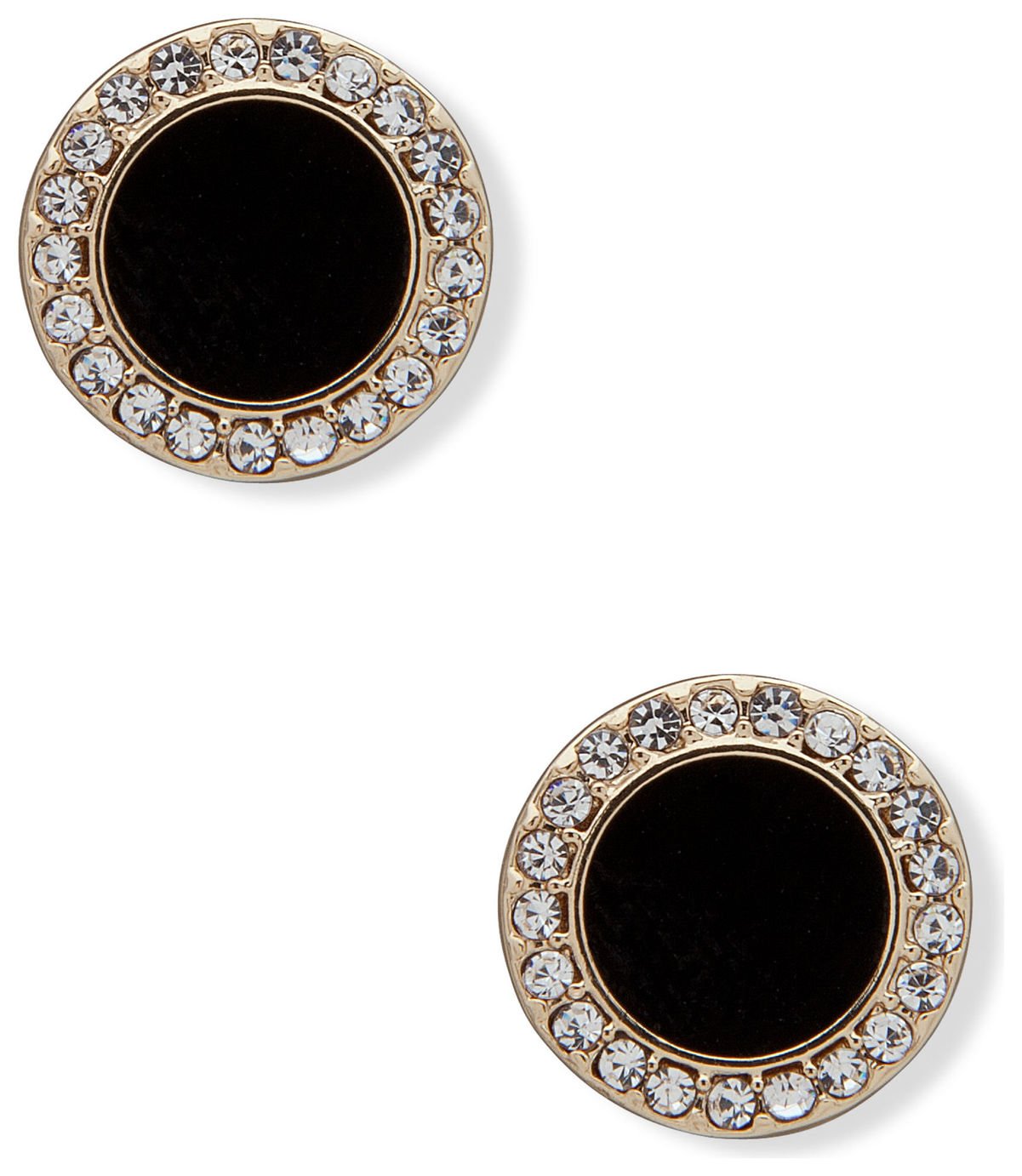 DKNY Crystal Set Black and Gold Colour Stud Earrings
