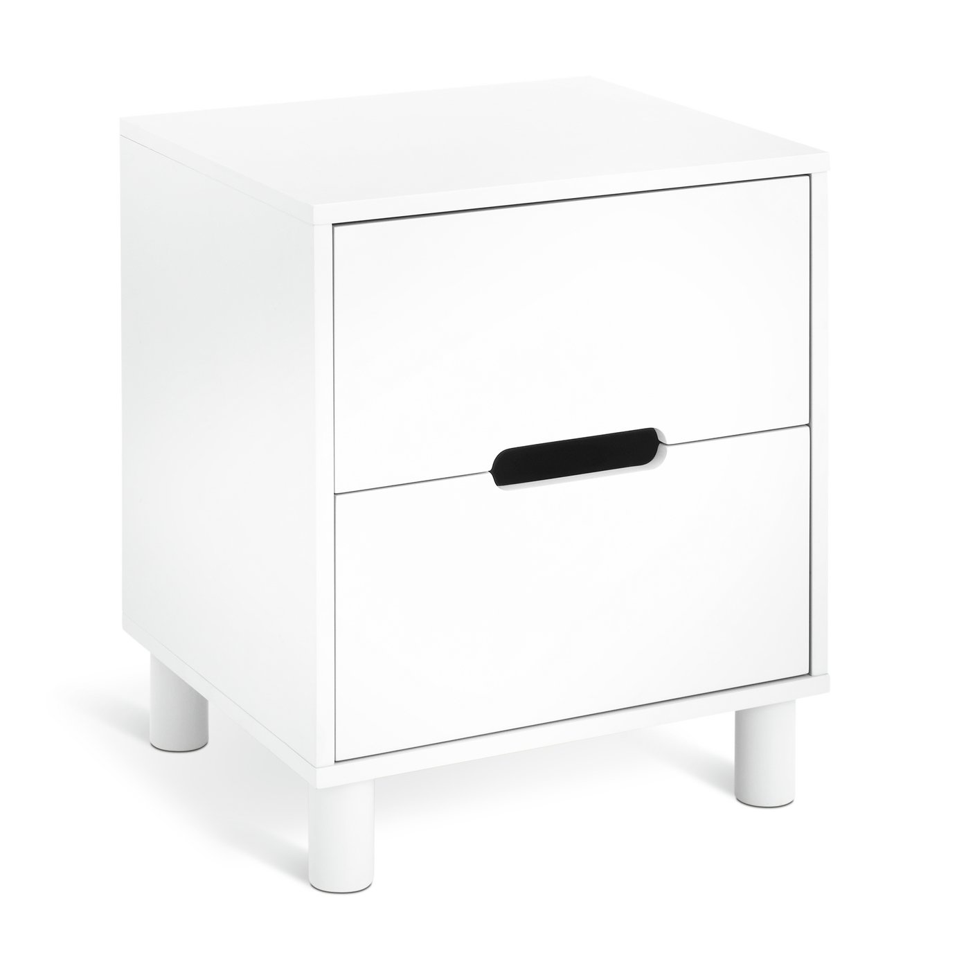 Habitat Henri 2 Drawer Bedside Table - White