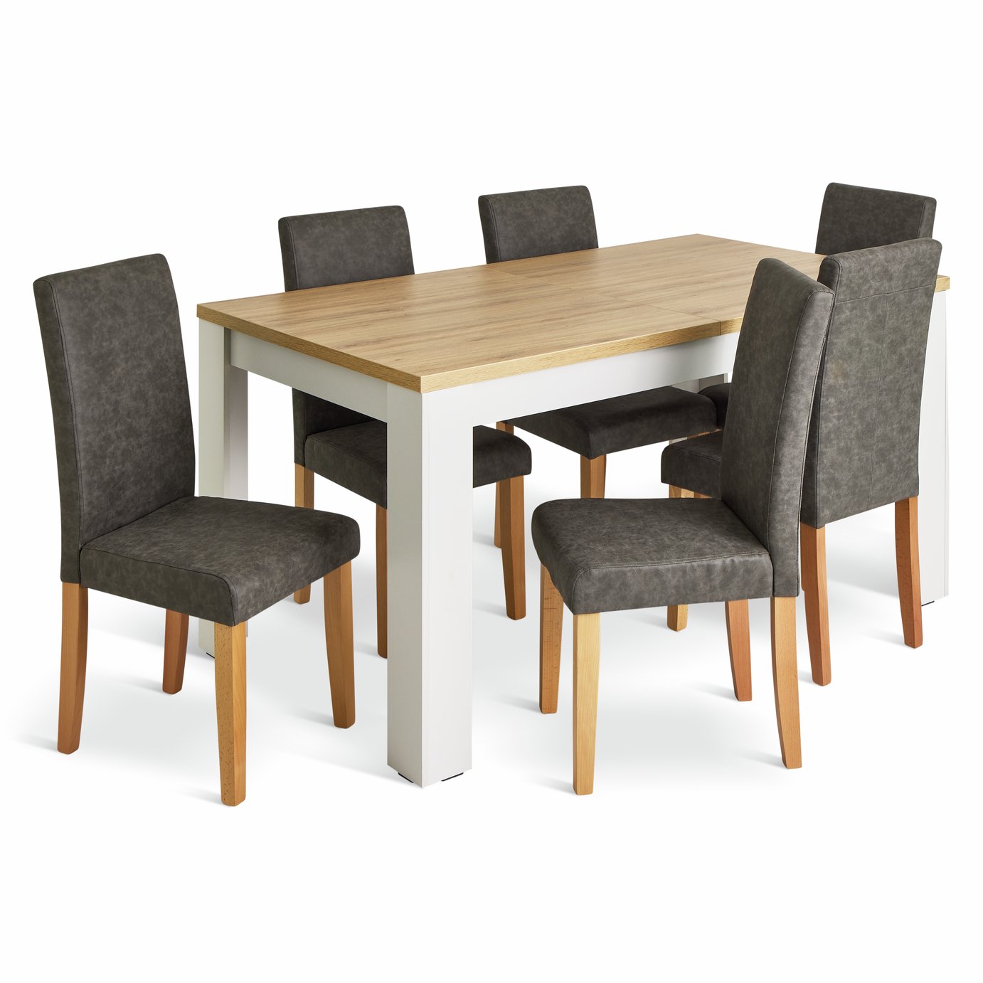 Argos Home  Preston Extending Grey Dining Table & 6 Chairs