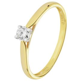 Revere 9ct Gold 0.15ct Diamond Solitaire Ring