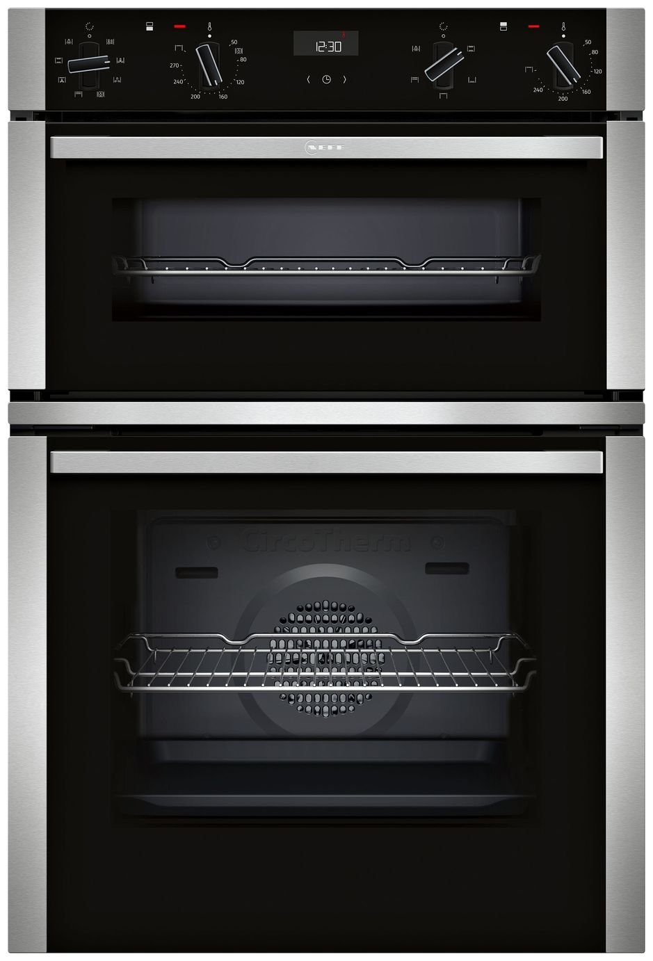 Neff U1ACE2AN3B  Built In Double Electric Oven - Black