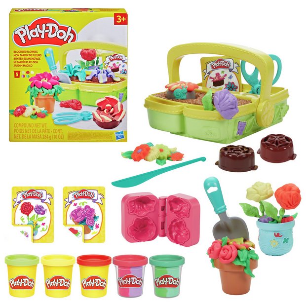 Buy Play-Doh Blooming Flowers with Tubs 15 Accessories Dough