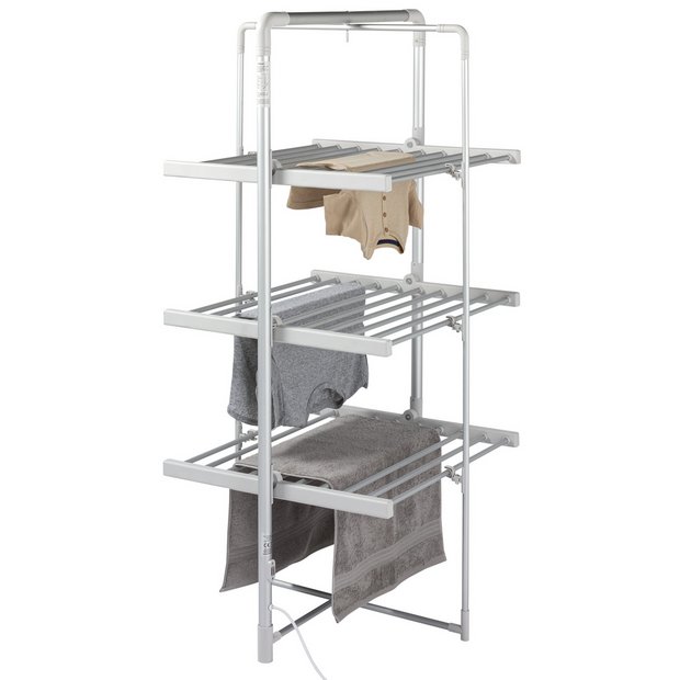 Wall mounted heated online clothes airer