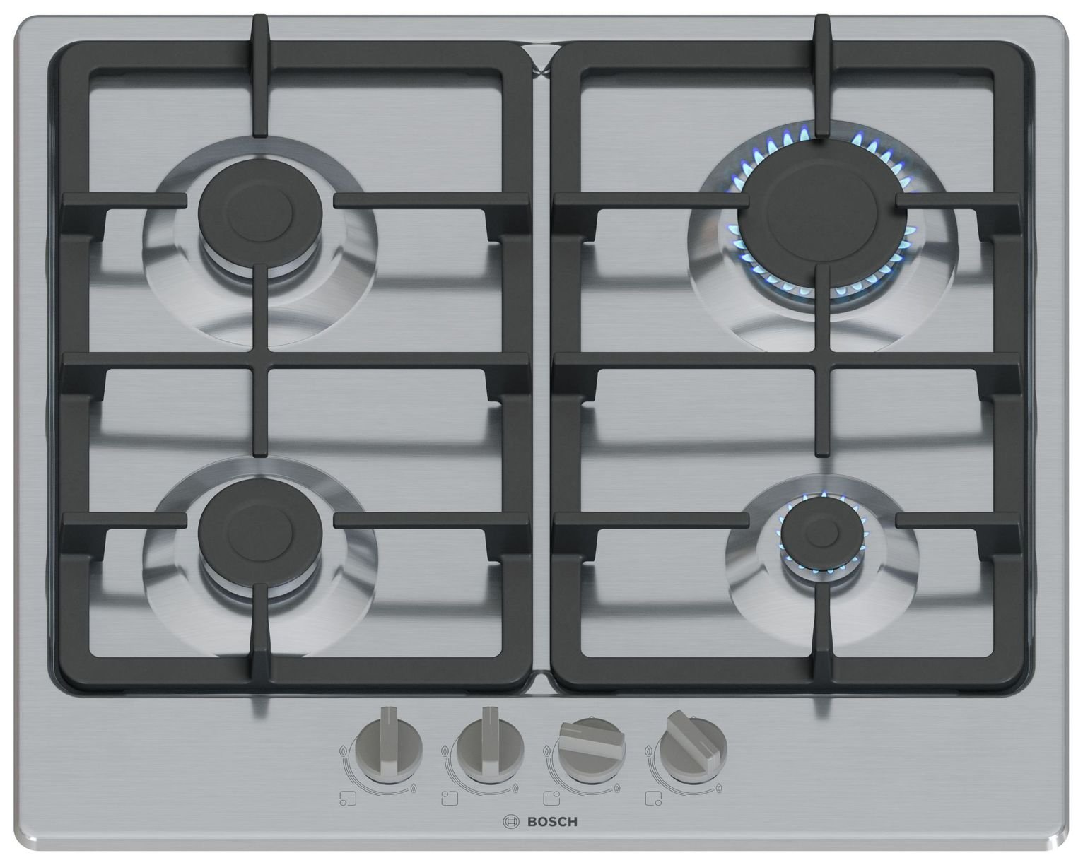 Bosch PGP6B5K90 Gas Hob - Stainless Steel