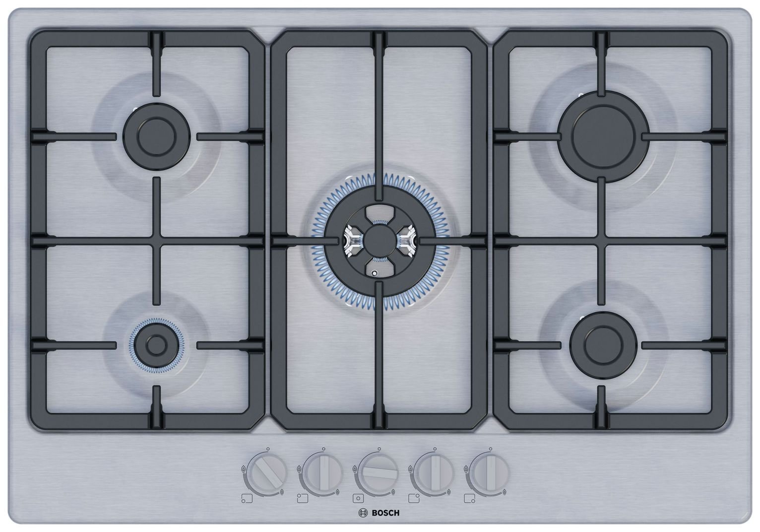 Bosch PGQ7B5K90 Gas Hob - Stainless Steel