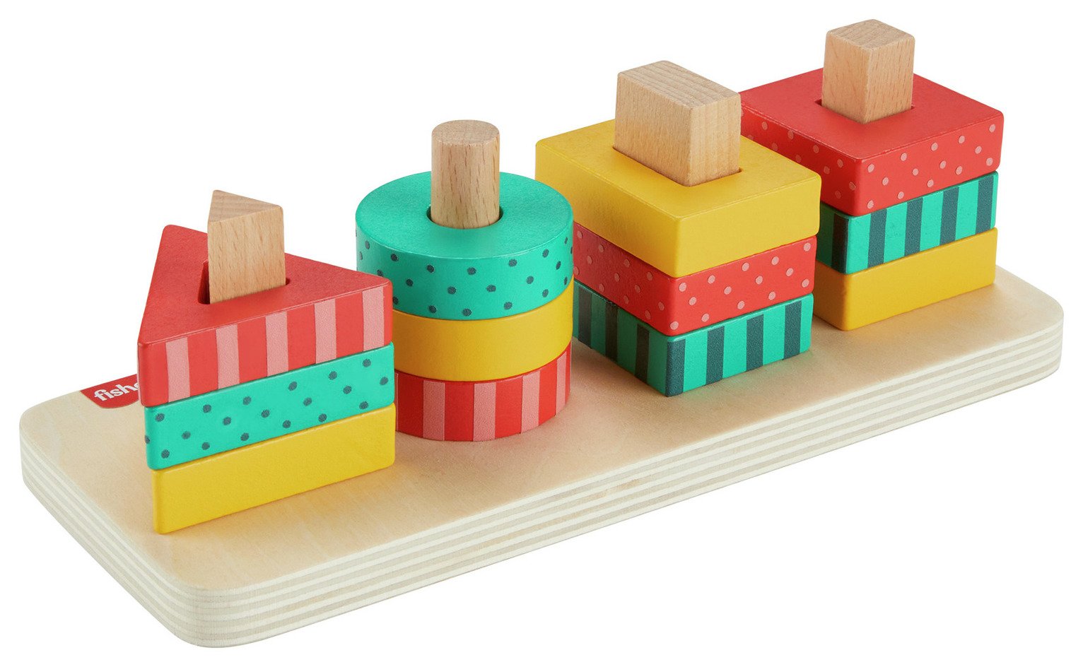 Fisher-Price Wooden Shape Stacker Toddler Sorting Toy
