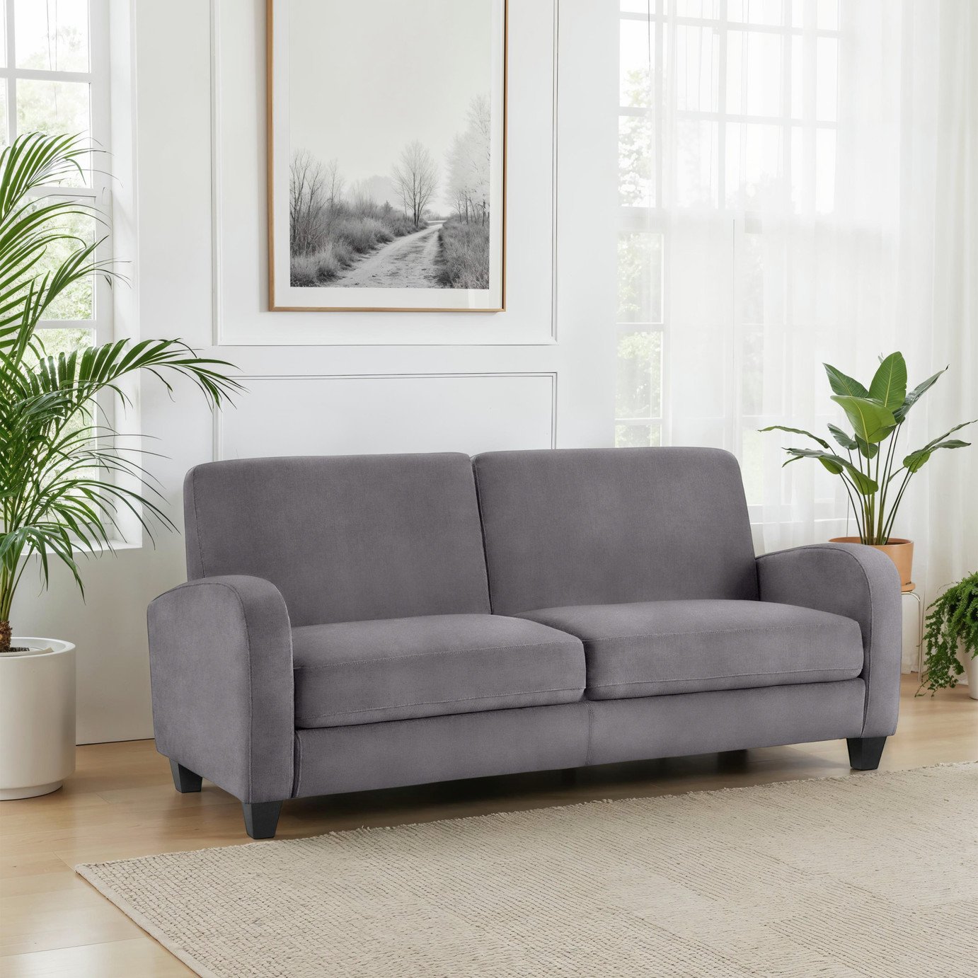Julian Bowen Vivo Fabric 3 Seater Sofa - Grey