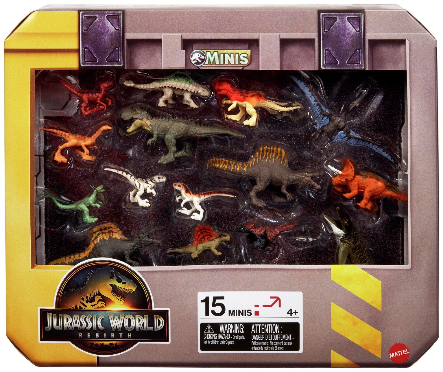Jurassic World Rebirth Minis Pack, 15 Mini Dinosaur Figures