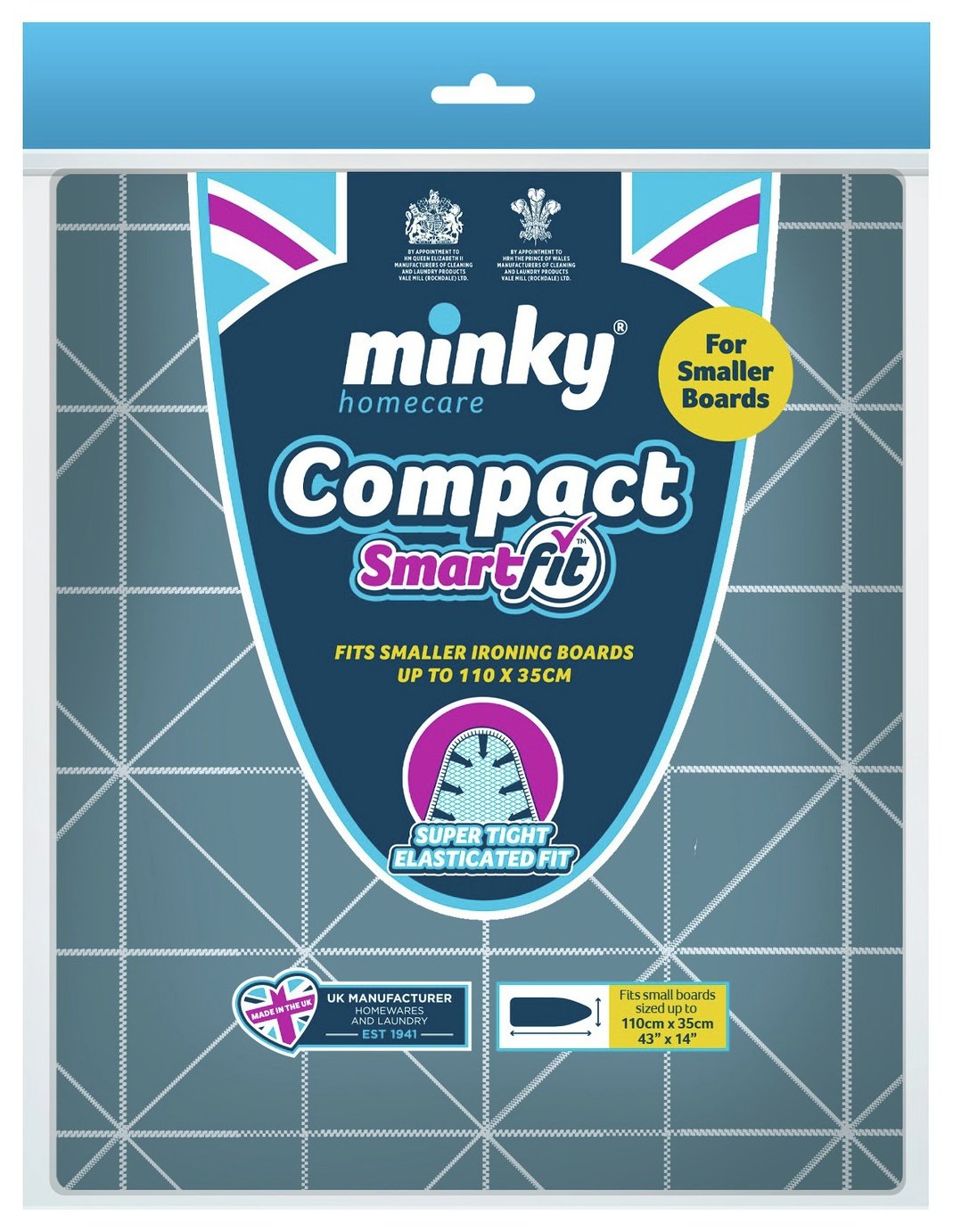 Minky 110 x 35cm Smart Fit Compact Ironing Board Cover