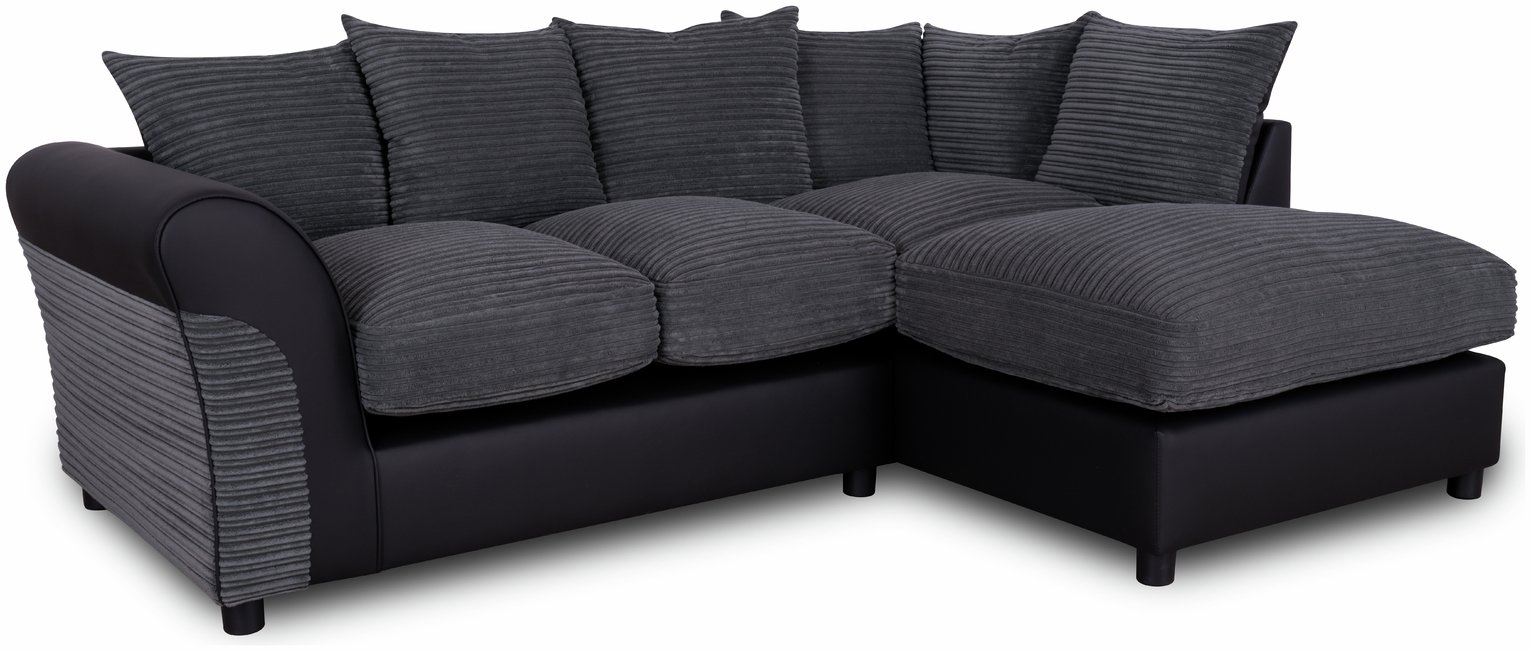 Argos Home Harry Small Right Hand Corner Chaise Sofa - Grey