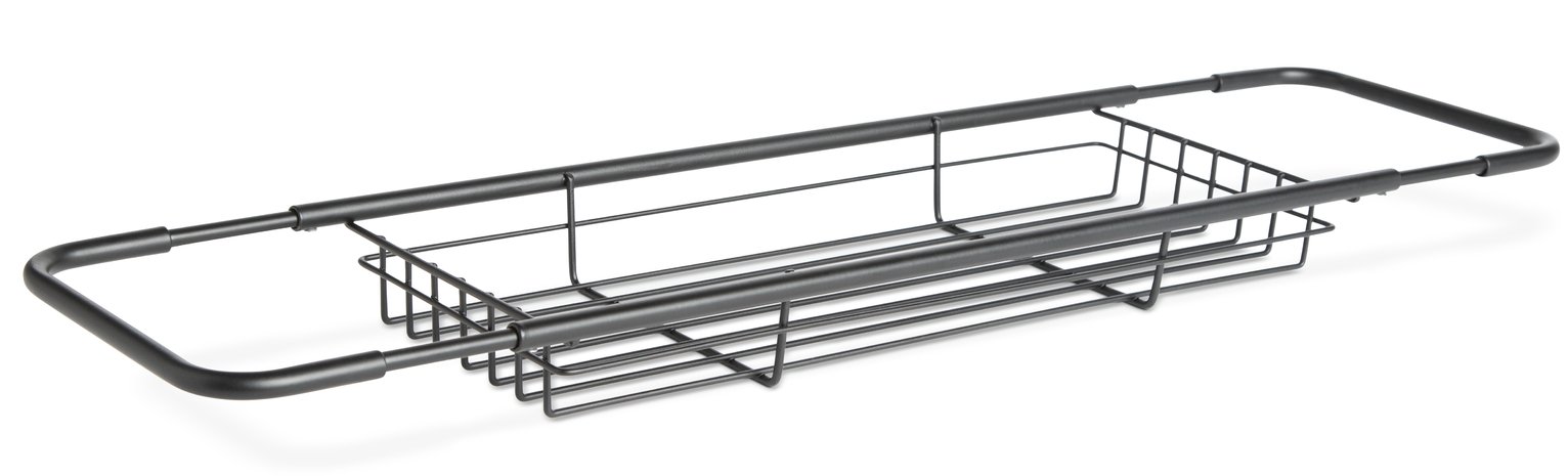 Habitat extendable metal bath bridge – matte black