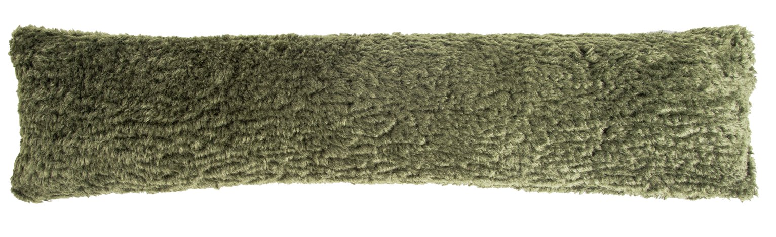 Habitat Shearling Draught Excluder - Moss Green