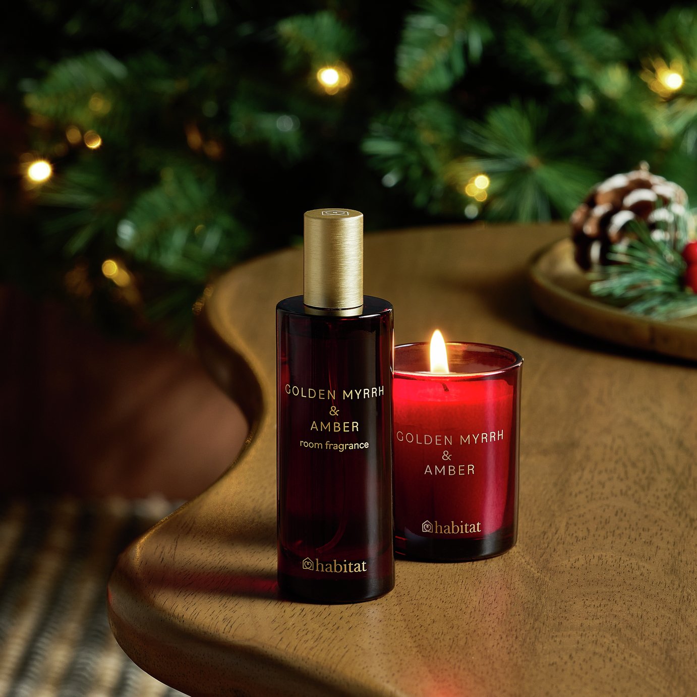 Habitat Golden Myrrh & Amber Star Gift Set - Red