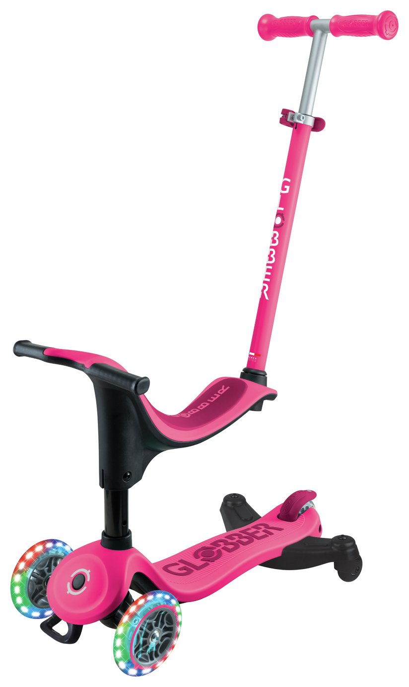 Globber Go Up Sporty Lights 360 - Deep Pink