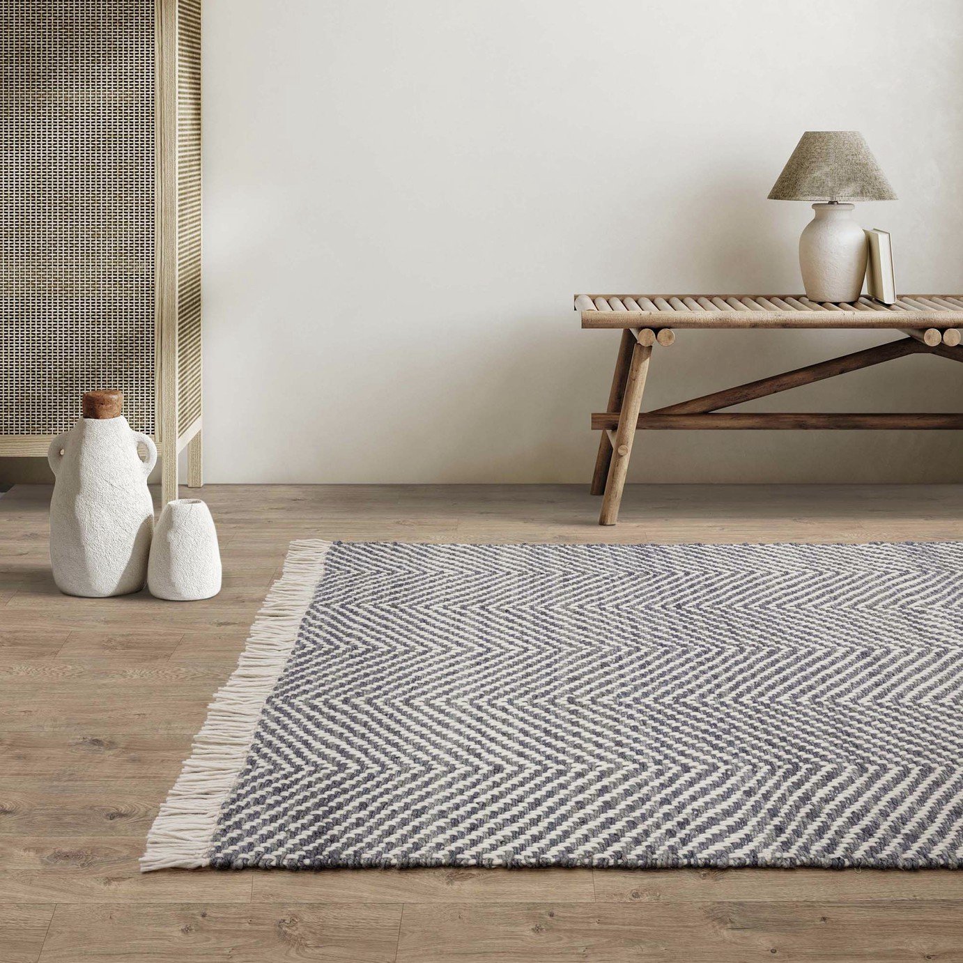 Asiatic Vigo Grey Flatweave Rug - 160x230cm