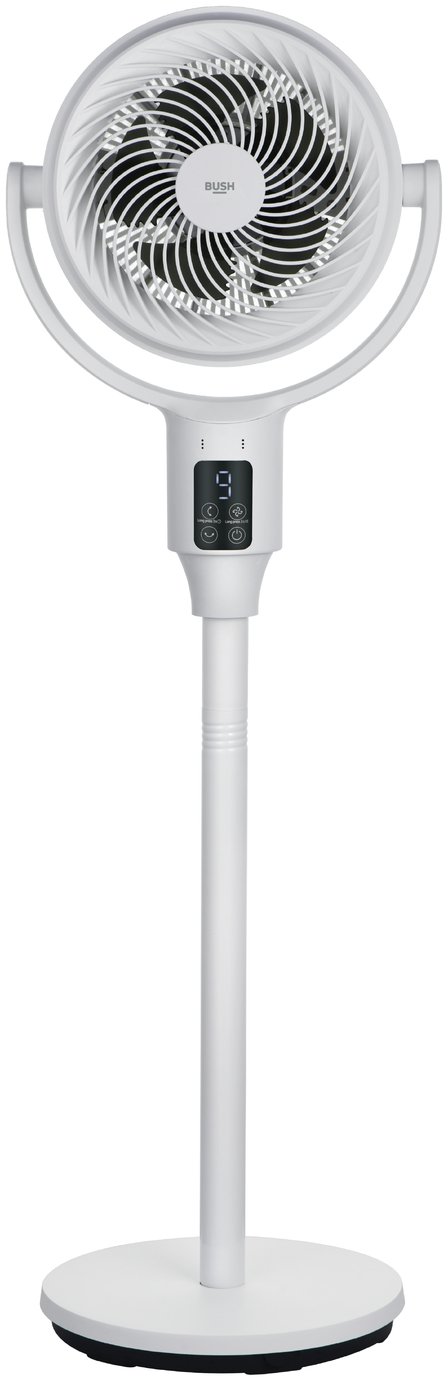 Bush 3D Circulation White Pedestal Fan - 7 Inch