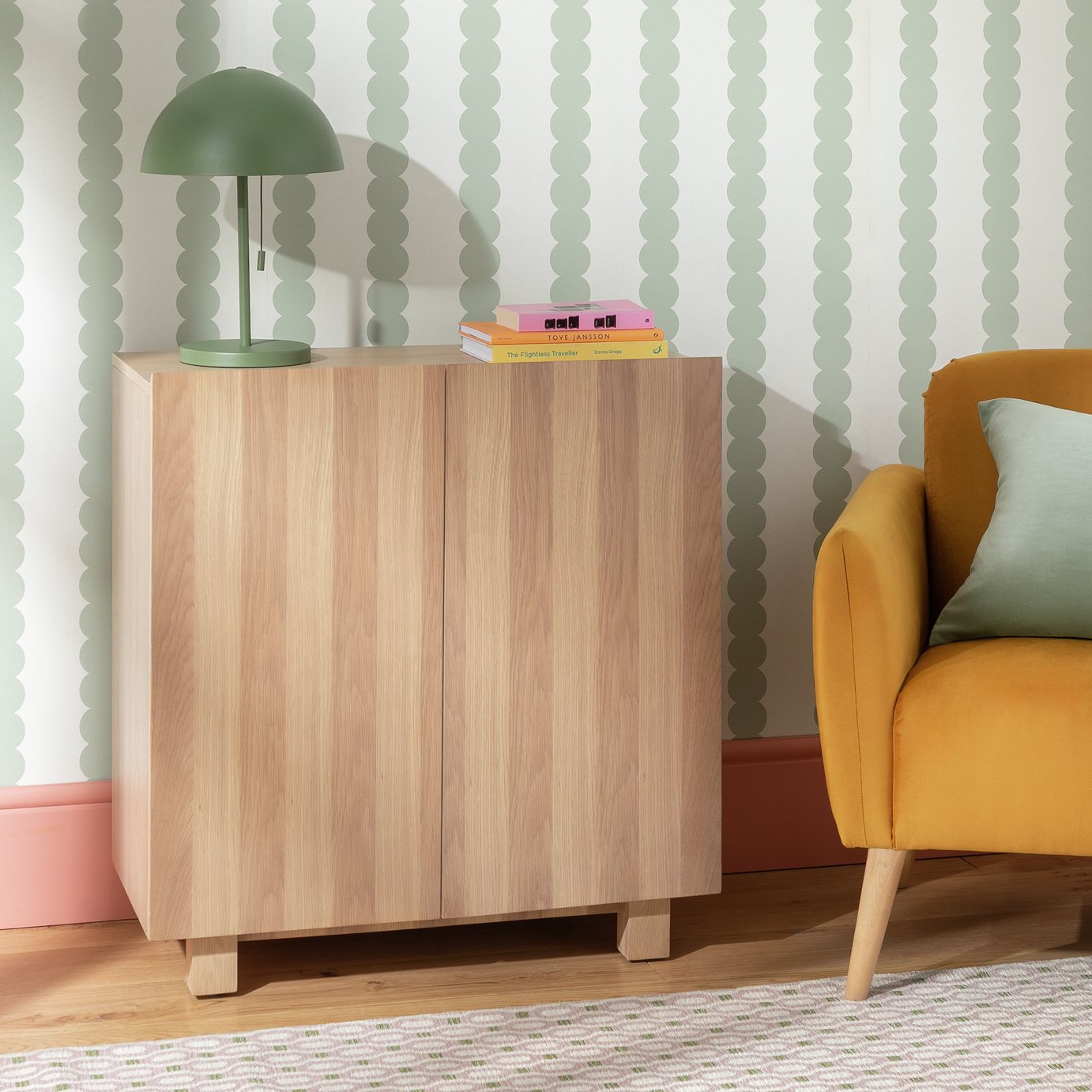 Habitat Cyril 2 Door Small Sideboard - Natural