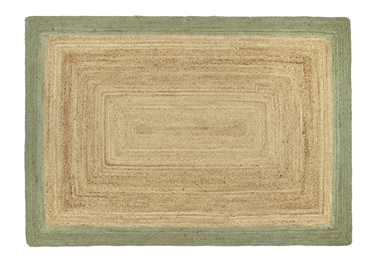 Origins Border Sage Green Jute Flatweave Rug