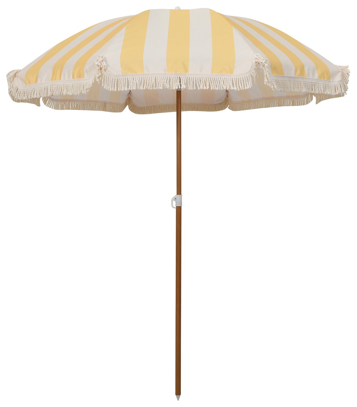 Habitat 1.6m Tilting Garden Parasol - Yellow & White