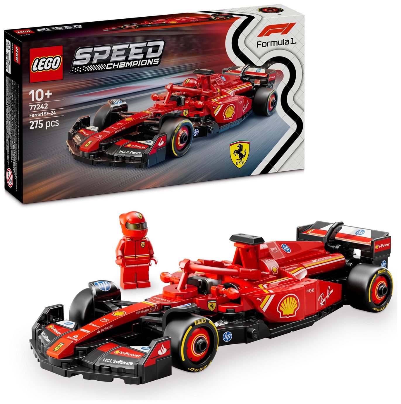 LEGO Speed Champions Ferrari SF-24 F1 Race Car Toy 77242