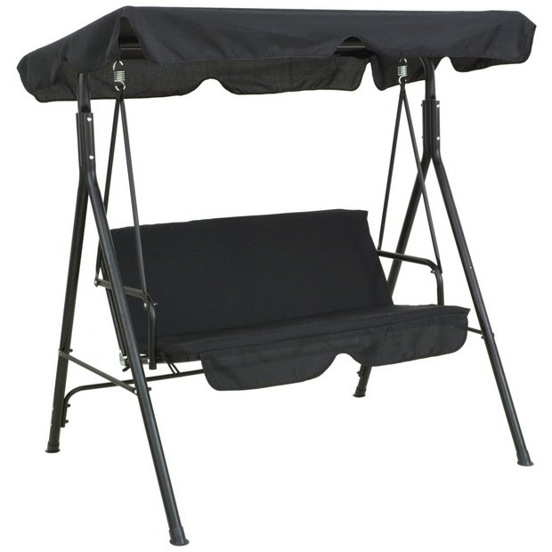 Buy Argos Home Metal 2 Seater Garden Swing Chair Black