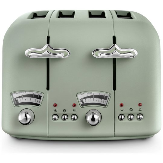 De'Longhi CTO4.GR Argento Flora 4 Slice Toaster - Green
