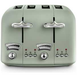 De'Longhi CTO4.GR Argento Flora 4 Slice Toaster - Green