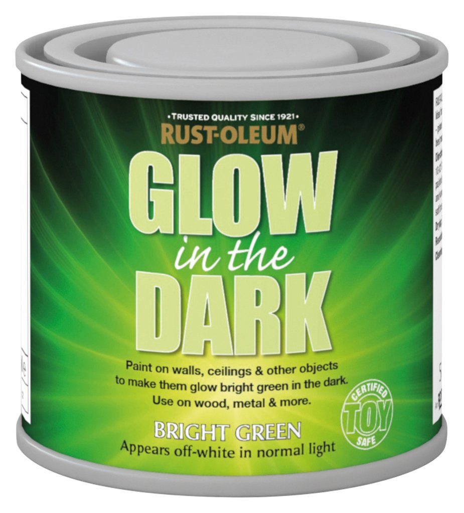 Rust-Oleum Glow in the Dark Matt Paint 125ml - Bright Green