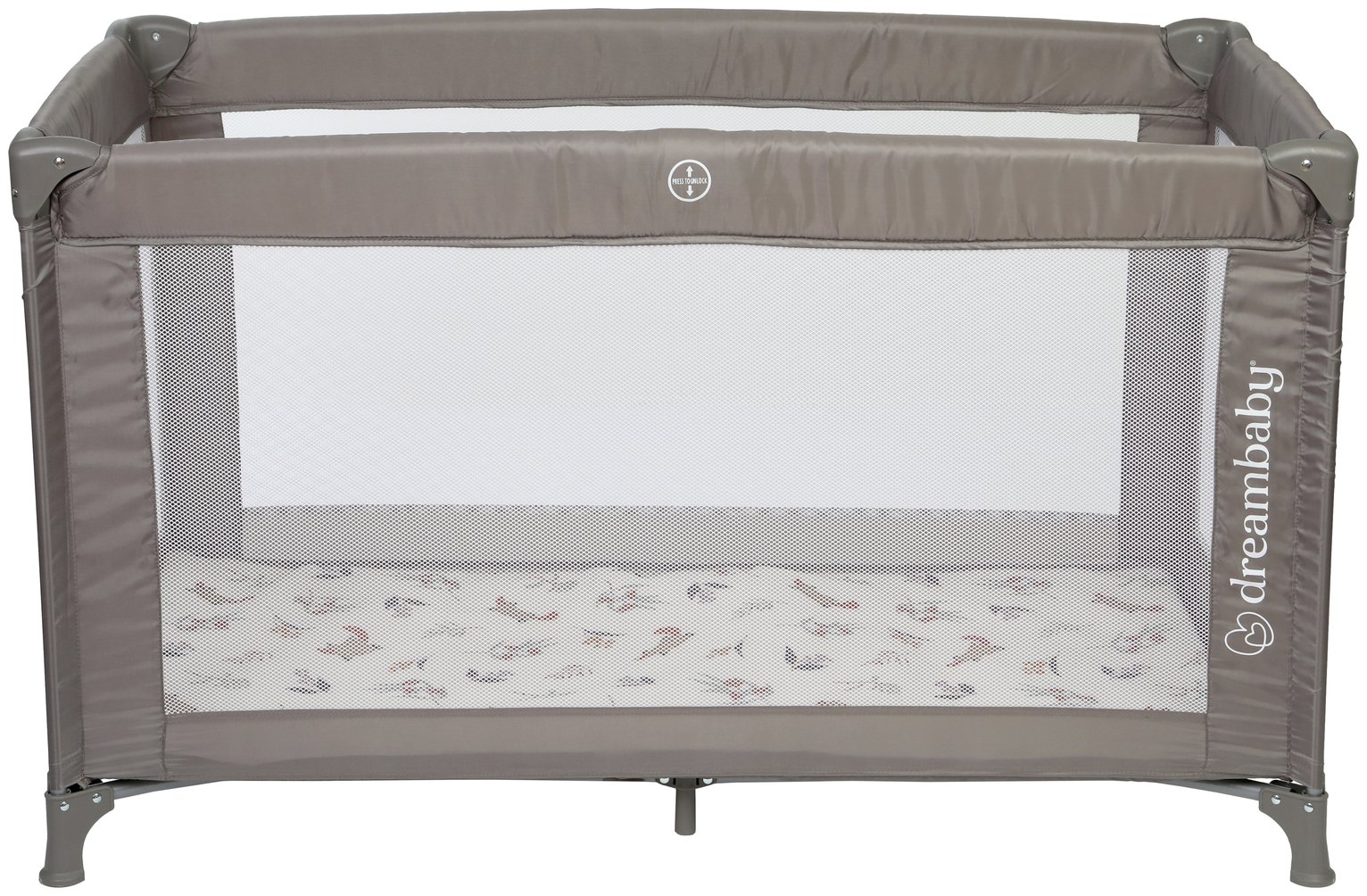 Dreambaby Quest Full Cot Size Travel Cot 120x60cm- Taupe