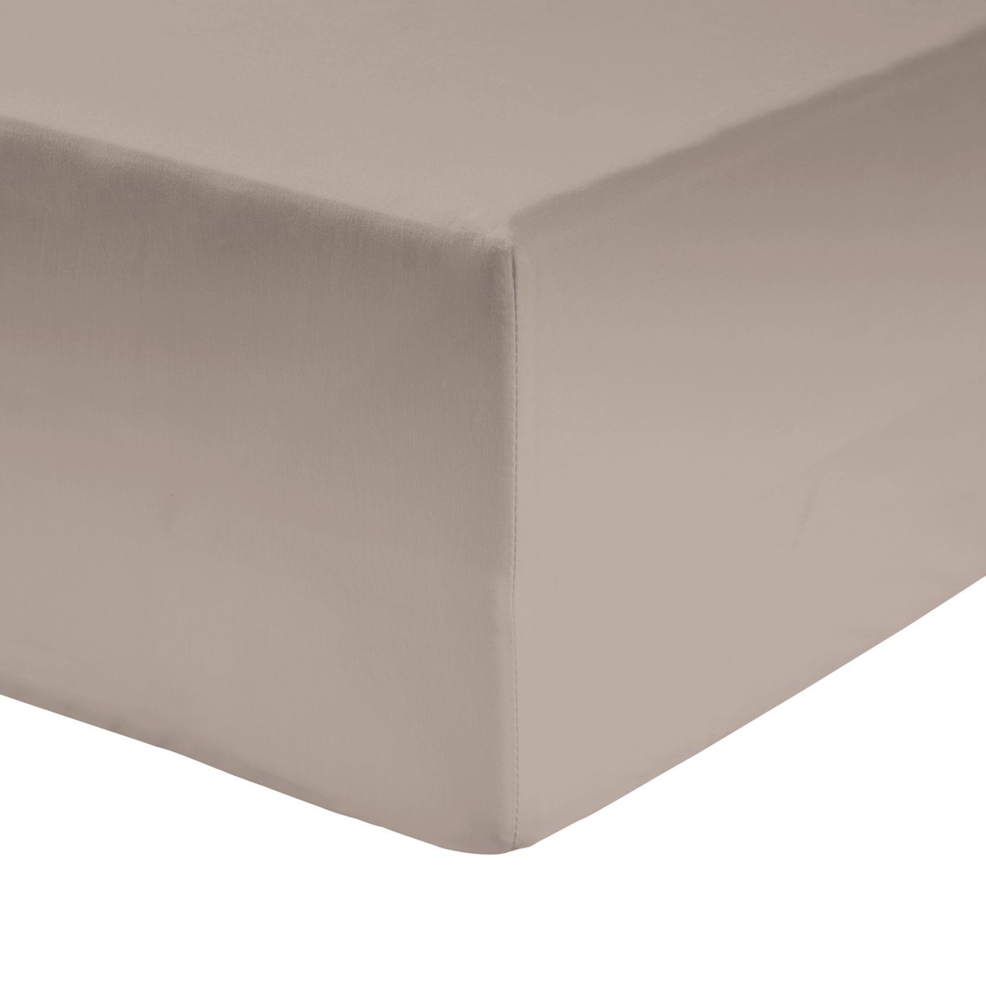 Habitat Cotton Rich 180TC Neutral Fitted Sheet - King size