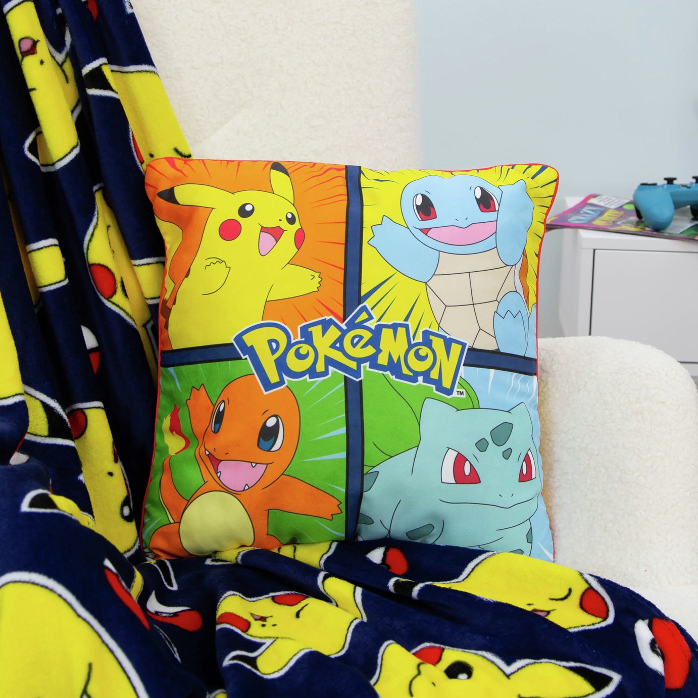 Pokemon Characters Cushion - 40x40cm