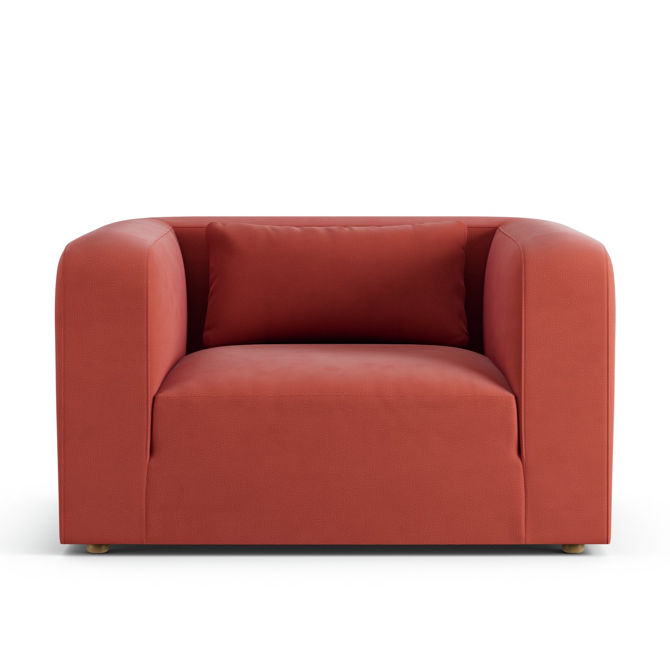 Habitat Lars Fabric Cuddle Chair - Papaya