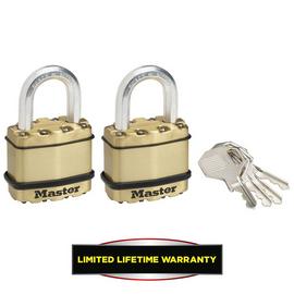 Master Lock Excell 45mm Laminated Padlock - Pack of 2.