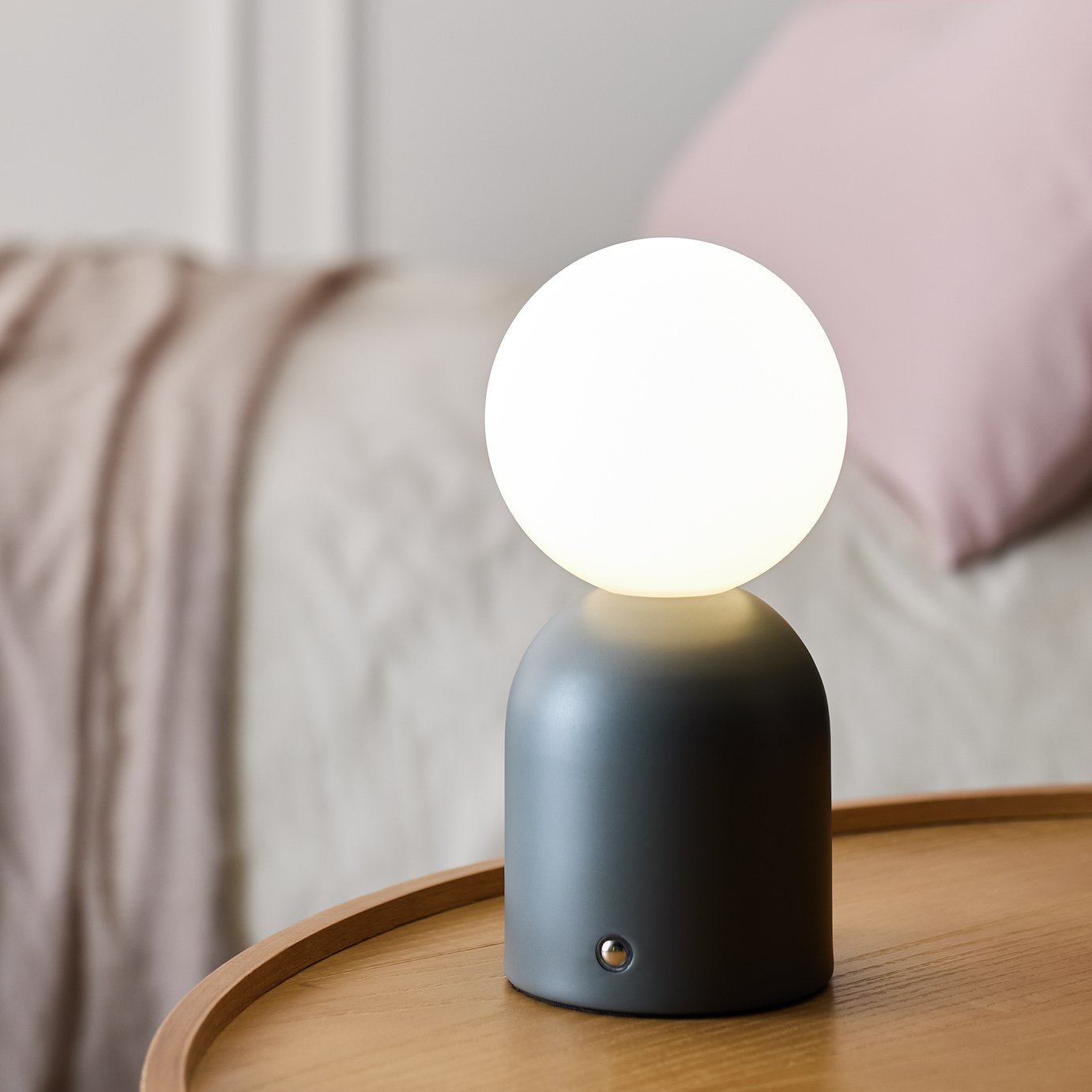 Argos Home Steel Rechargeable Table Lamp