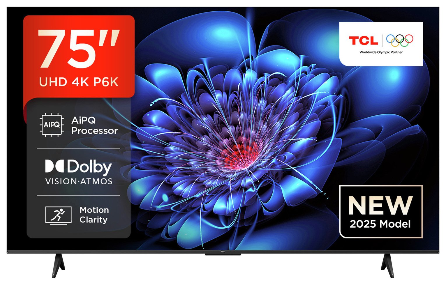 TCL 75 Inch 75P6K Smart 4K UHD HDR DLED TV