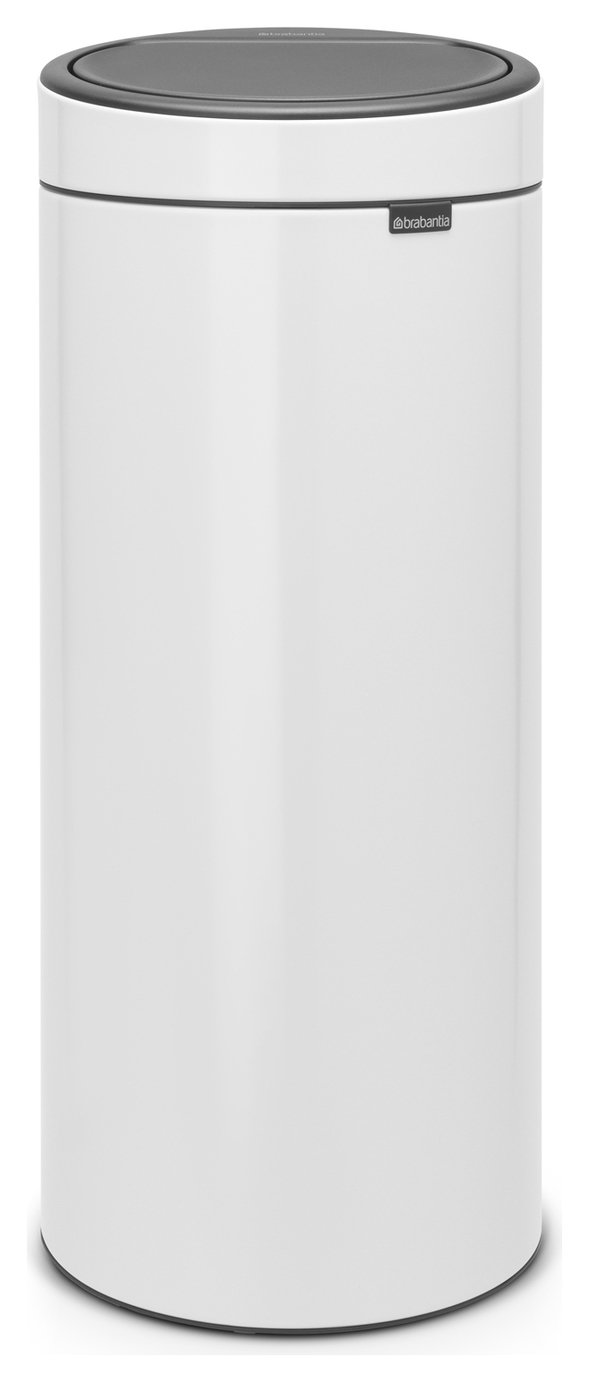 Brabantia 30 Litre Touch Top Bin - White