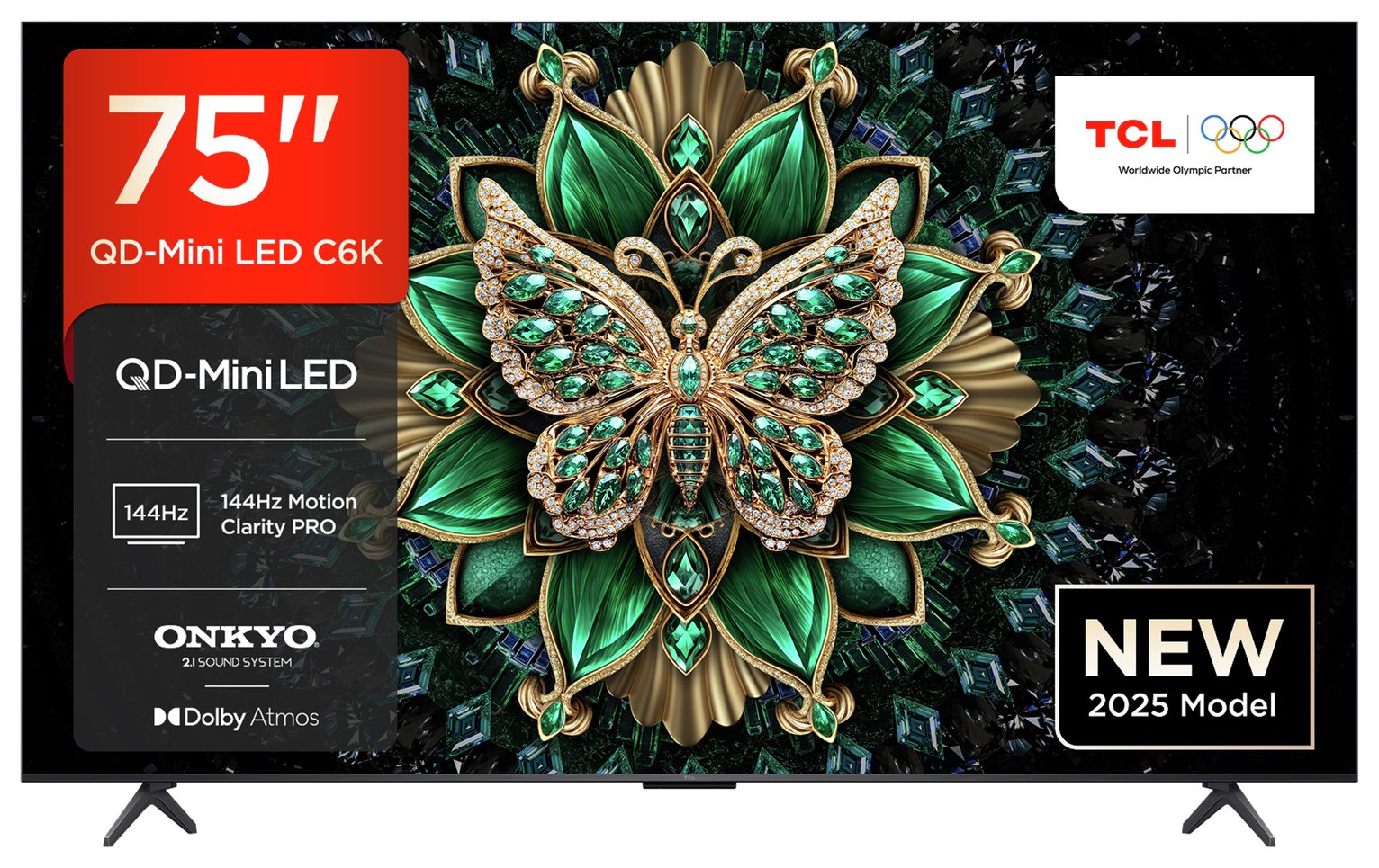 TCL 75 Inch 75C6K Smart 4K UHD HDR Mini LED TV