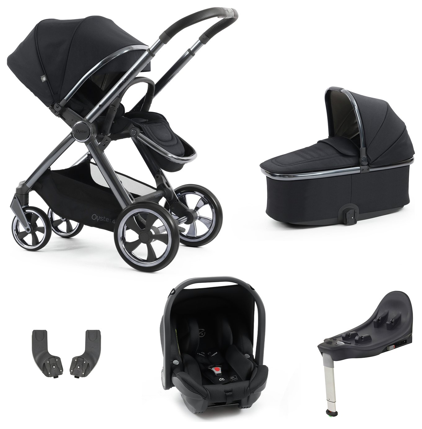 BabyStyle Oyster 4 Essential Travel System - Black
